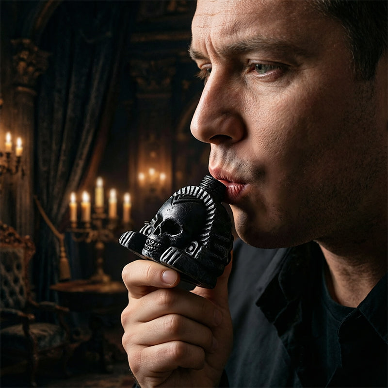 Aztec Death Whistle – Realistic Screaming Skull Sound Effect, Spooky Resin Prop for Halloween Pranks & Party Favors