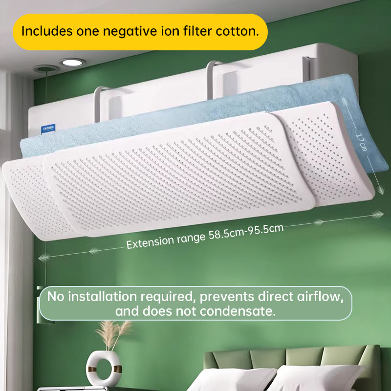AC Wind Deflector – Adjustable Air Conditioner Diffuser to Stop Cold Air Blowing Directly on You