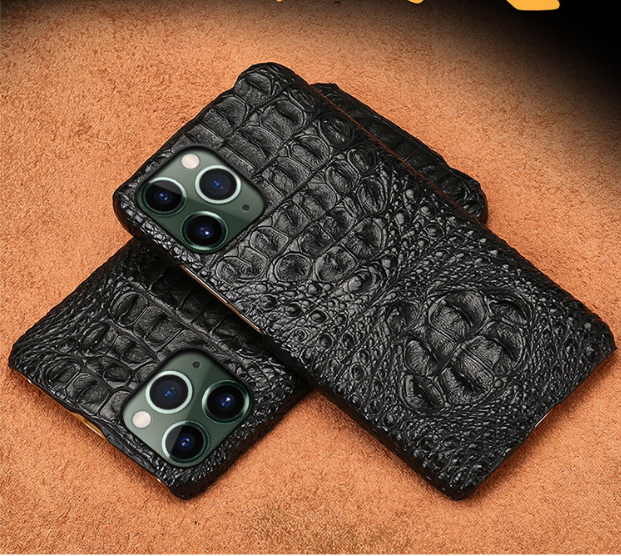 Applicable Apple 16 Phone Case Crocodile Leather iPhone 17 Pro Max Genuine Leather 15 Plus Case XS Max Protection