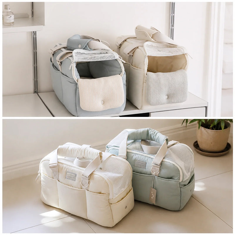 Winter Warm Cat Carrier | Large Capacity Breathable Shoulder Pet Bag for Cold Weather Travel hi