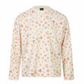 Trendy Graffiti Butterfly Floral All-over Print Round Neck Loose Long Sleeve T-Shirt