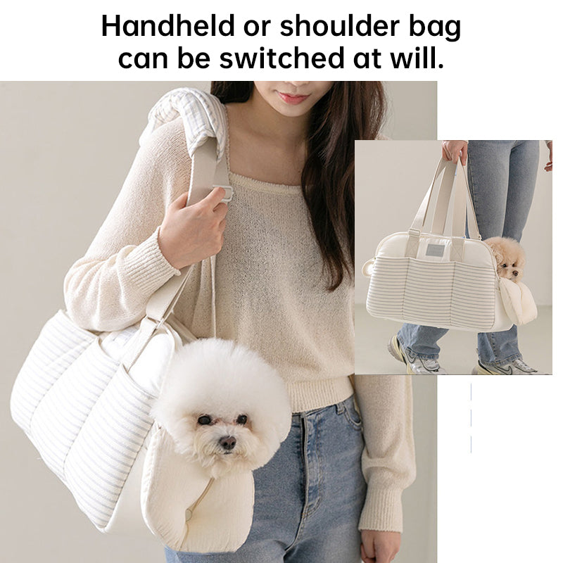 Winter Warm Cat Carrier | Large Capacity Breathable Shoulder Pet Bag for Cold Weather Travel hi
